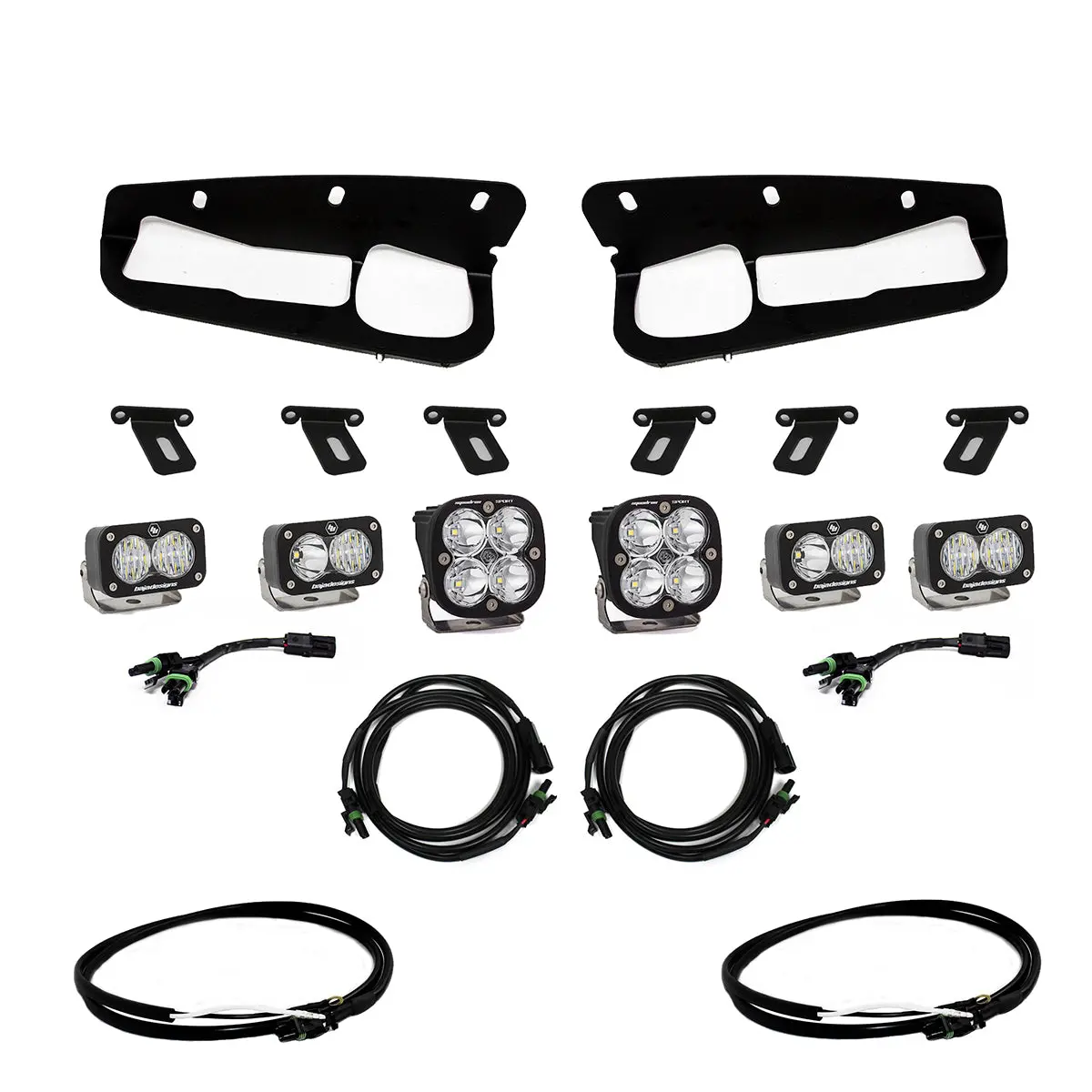 21+ Bronco Squardron Sport/S2 Sport Fog Pocket Light Kit With Upfitter Wiring 1
