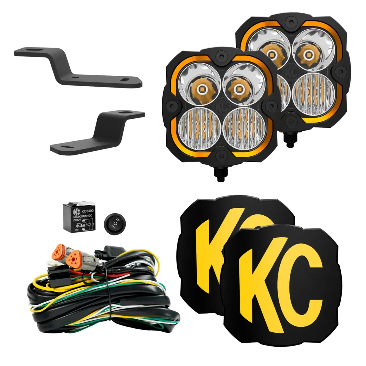 21+ Ford Bronco Flex Era 4 2-Light Sys Ditch Light Kits (Combo Beam) 1