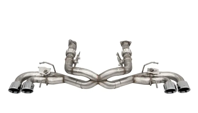 Corsa 20-22 Corvette C8 3In Valved Cat-Back 4.5In Pol Quad Tips - Fits Factory Npp Exhaust W/ Afm 1