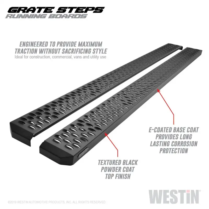 Westin Grate Steps Running Boards 86 In - Textured Black 1