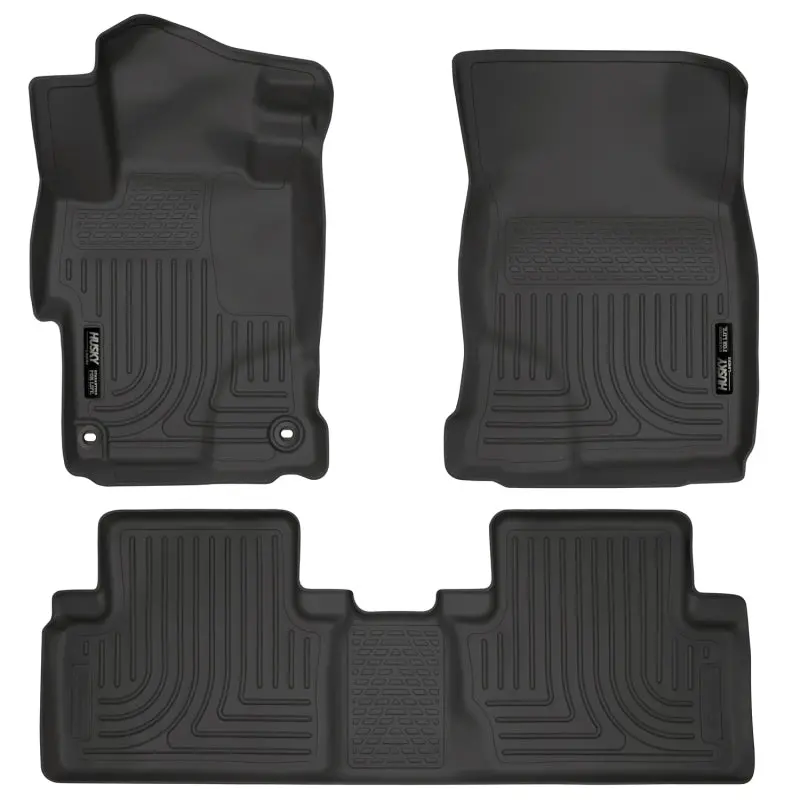 Husky Liners 2014 Honda Civic Sedan Weatherbeater Black Front & 2Nd Seat Floor Liners 1