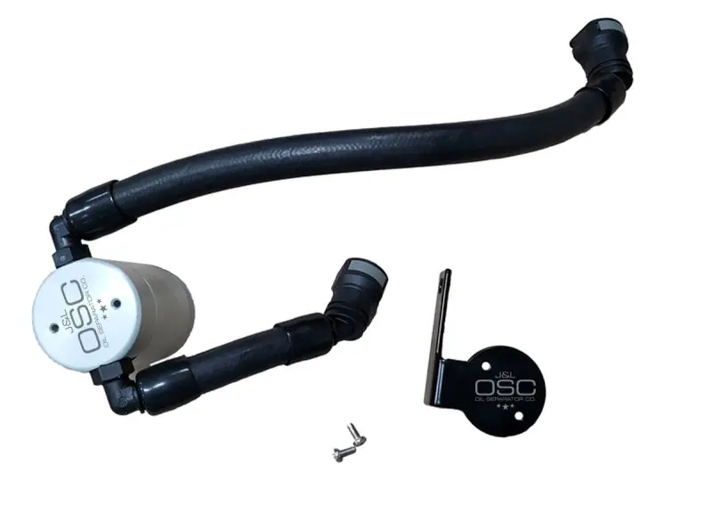 J&Amp;L 2020-2022 Ford Mustang Gt500 Passenger Side Oil Separator 3.0 - Clear Anodized 1