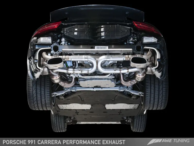 Awe Tuning 991 Carrera Performance Exhaust - Use Stock Tips 1
