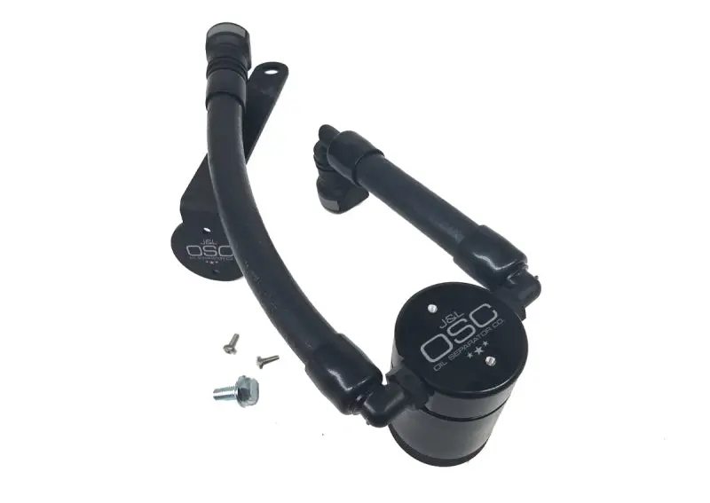 J&L 07-14 Ford Mustang Gt500 Driver Side Oil Separator 3.0 - Black Anodized 1