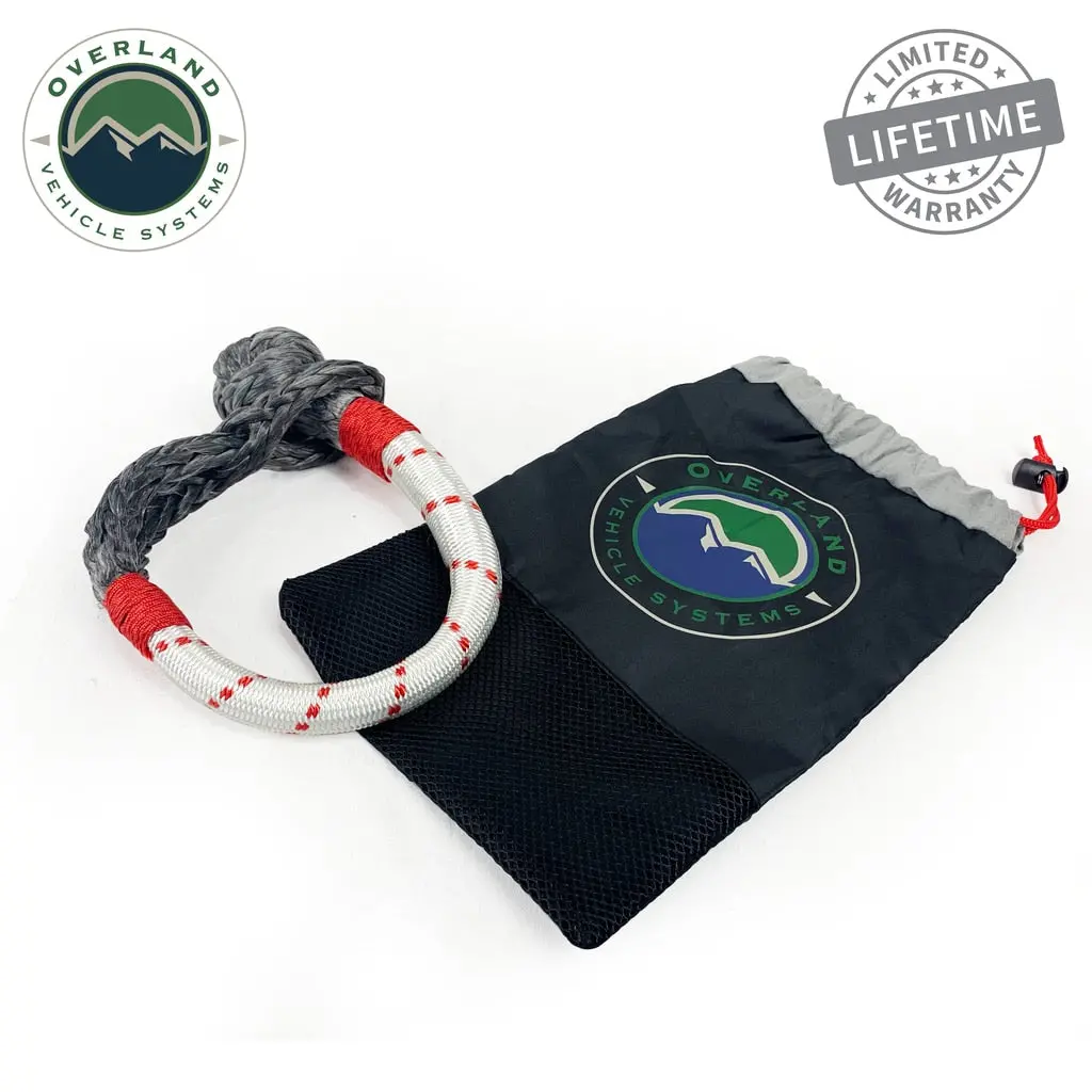 23" 7/16" Soft Shackle With Abrasive Protection Sleeve 41,000 Lbs With Loop And Abrassive Sleeve With Storage Bag 1