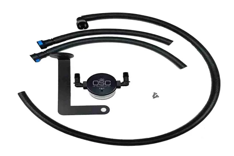J&L 10-15 Chevrolet Camaro Ls3 6.2L Passenger Side Oil Separator 3.0 - Black Anodized 1