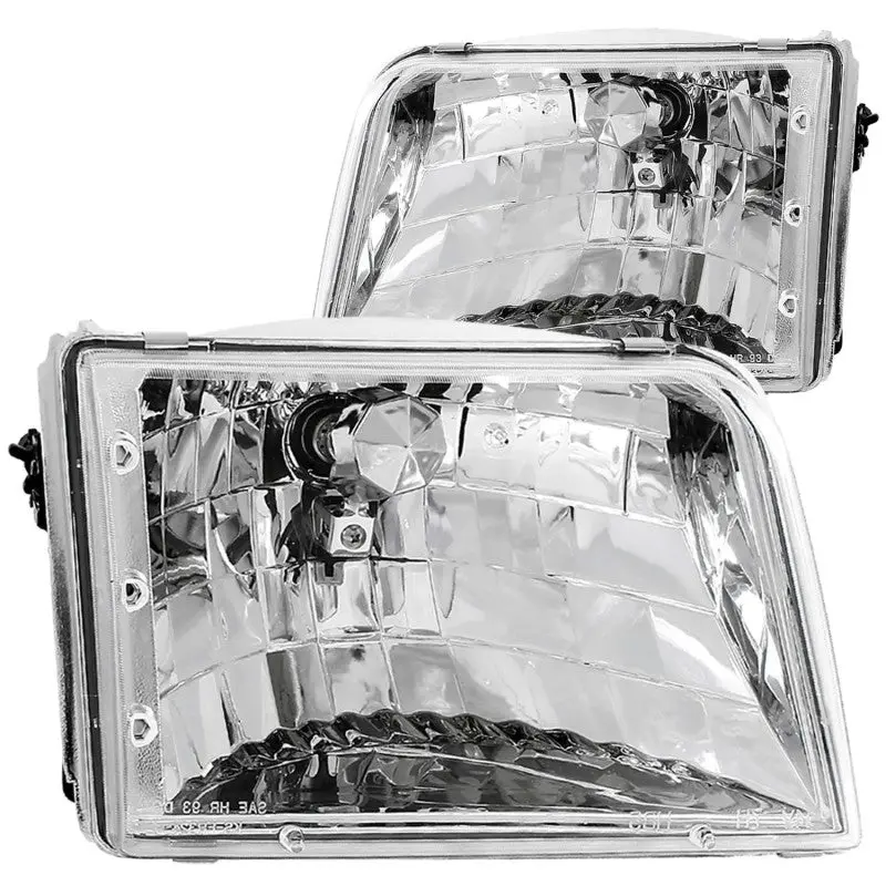 Anzo 1993-1997 Ford Ranger Crystal Headlights Chrome 1
