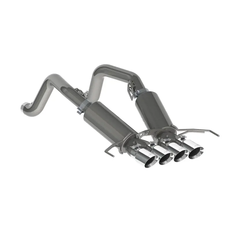 Mbrp 14-19 Chevy Corvette V8 6.2L 3In T304 Dual Cat Back W/ 4In Quad Dual Wall Tips 1