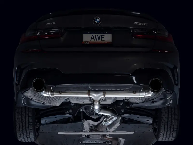 Awe 19-24 Bmw 330I / 21-24 Bmw 430I Base G2x Track Edition Axle Back Exhaust - Diamond Black 2