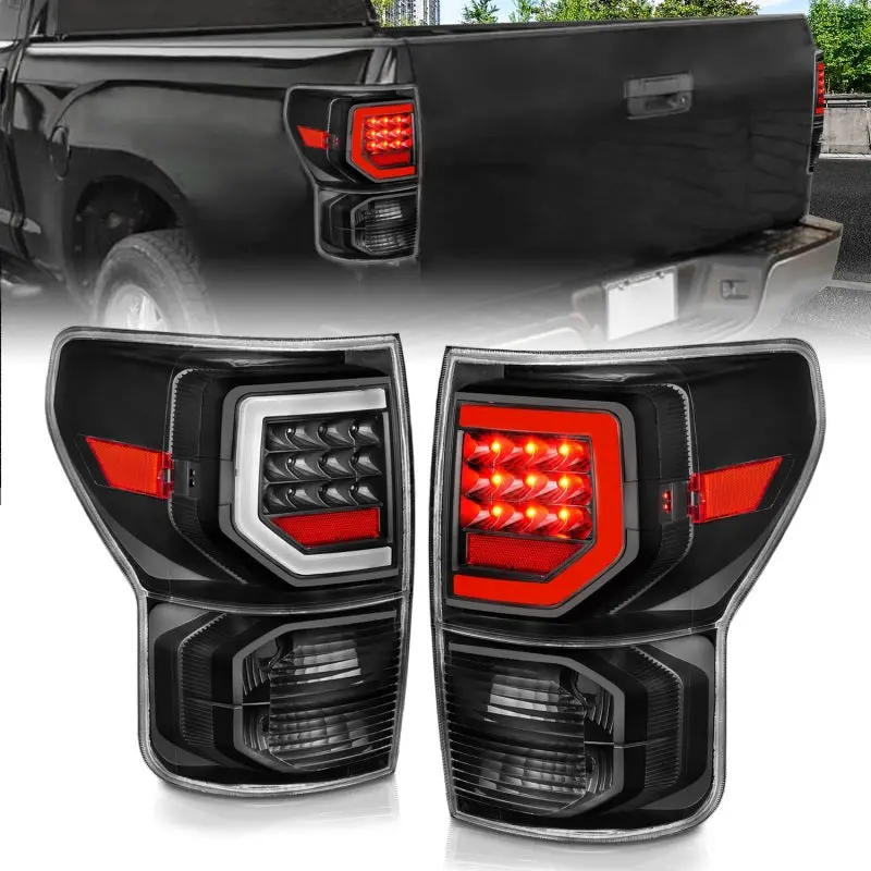 Anzo 07-11 Toyota Tundra Full Led Tailights Black Housing Clear Lens G2 (W/C Light Bars) 1