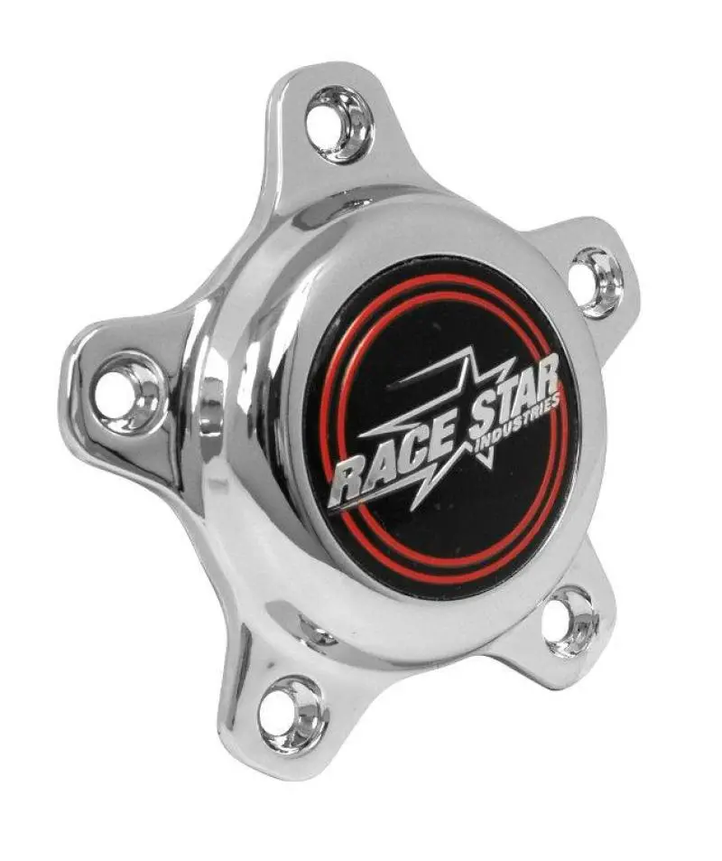 Race Star 5 Lug Cap Tall Plastic Chrome (Incl. Medallion & Screws) 1