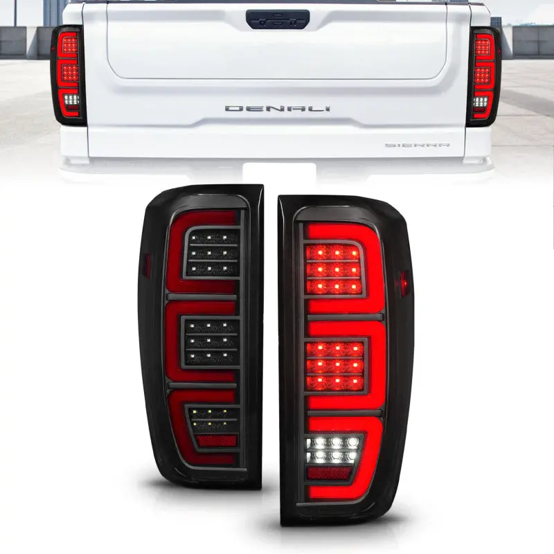 Anzo 19-23 Gmc Sierra 1500/2500Hd/3500Hd Smoke Black Replacement Full Led Bar Tail Light 1