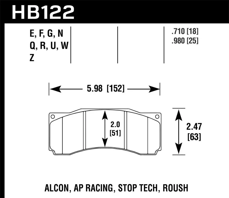 Hawk Stoptech St-60 Caliper Hps Street Brake Pads 1