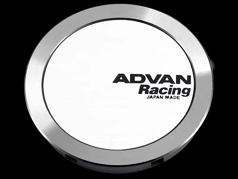 Advan 63Mm Full Flat Centercap - White/Silver Alumite 1