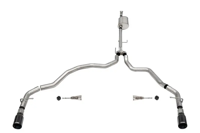 Corsa 2021-2022 Ford F-150 Supercab/6.5In Bed 5.0L V8 Sport Cat-Back Dual Rear Exit-Black Pvd 1