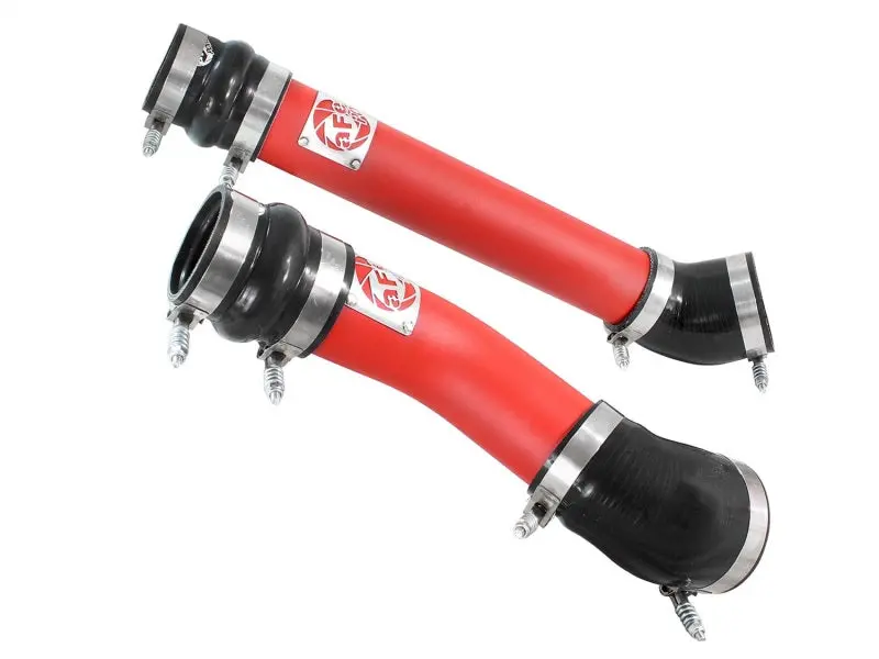 Afe Bladerunner Intercooler Tubes Hot & Cold Side 3.5In 94-02 Dodge Diesel Trucks L6-5.9L (Td) - Red 2