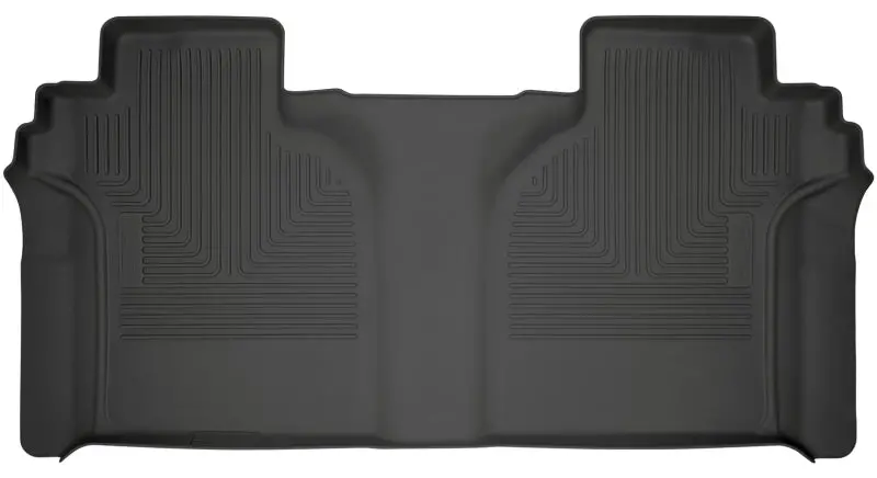 Husky Liners 2019 Chevrolet Silverado 1500 Crew Cab Weatherbeater Black 2Nd Row Floor Liners 1