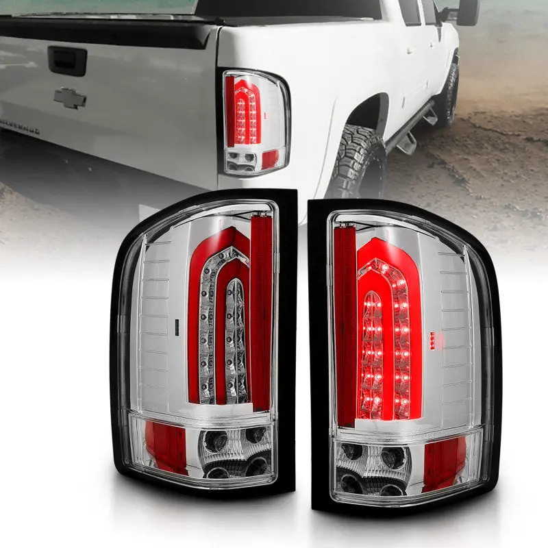 Anzo 2007-2013 Chevrolet Silverado 1500 Led Taillights Chrome 1