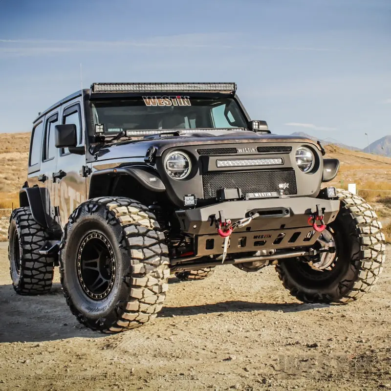 Westin 18-20 Jeep Wrangler Jl / 20 Gladiator Tube Fenders - Front - Textured Black 2