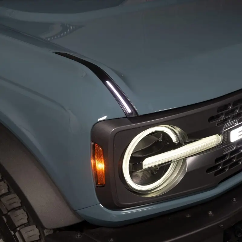 Putco 22-24 Ford Bronco Luminix Drl Led Light Hood Limb Riser (Factory Hood Side Hinge Replacments) 1