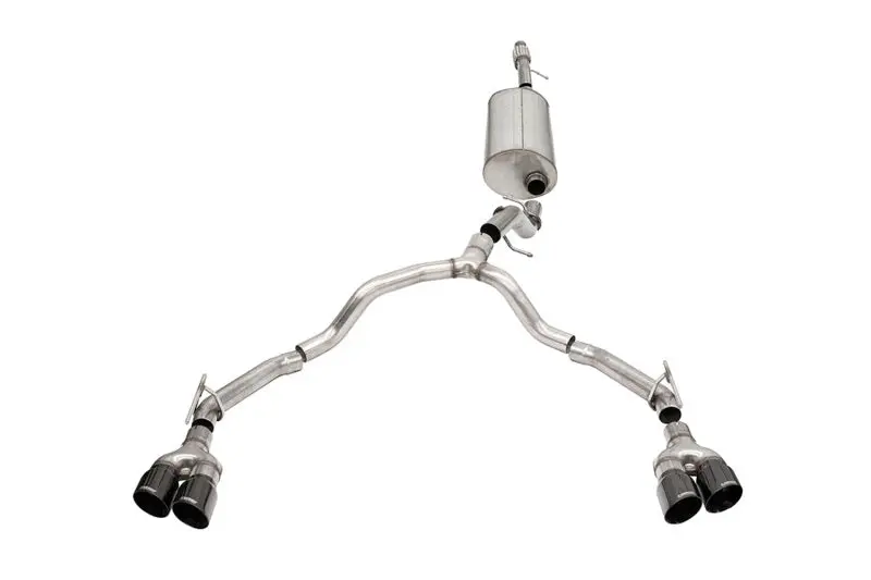 Corsa 21-22 Tahoe/Gmc Yukon 4Dr 5.3L 4Wd Dual Rear 3In - 2.75In Sport Cat-Back Dw 4In Blk Tips 1