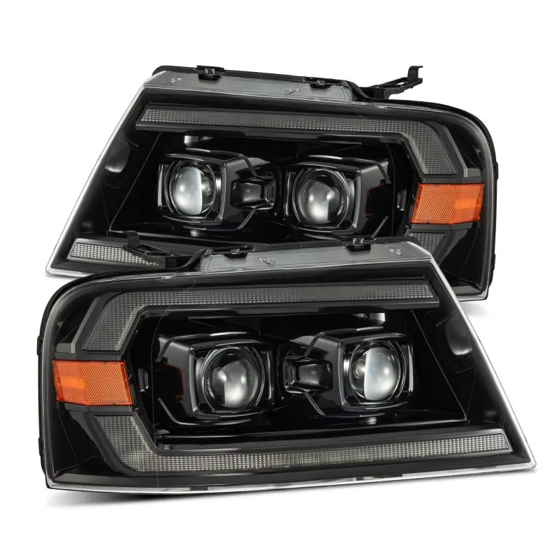 Alpharex 04-08 Ford F150 Pro-Series Projector Headlights Chrome W/ Sequential Signal And Drl 1