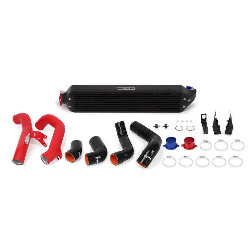 Mishimoto 2016+ Honda Civic 1.5T / 2017+ Honda Civic Si Black Intercooler Kit W/Red Pipes 1