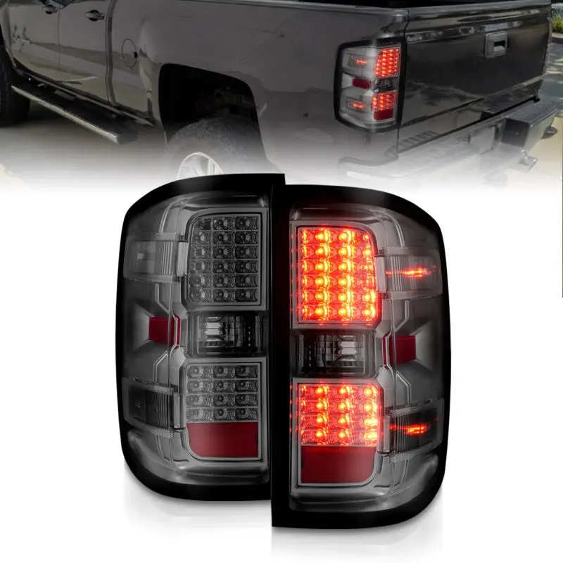 Anzo 15-19 Chevy Silverado 2500Hd/3500Hd (Halgn Only) Led Tail Lights W/Smoke Light Bar & Clear Lens 1