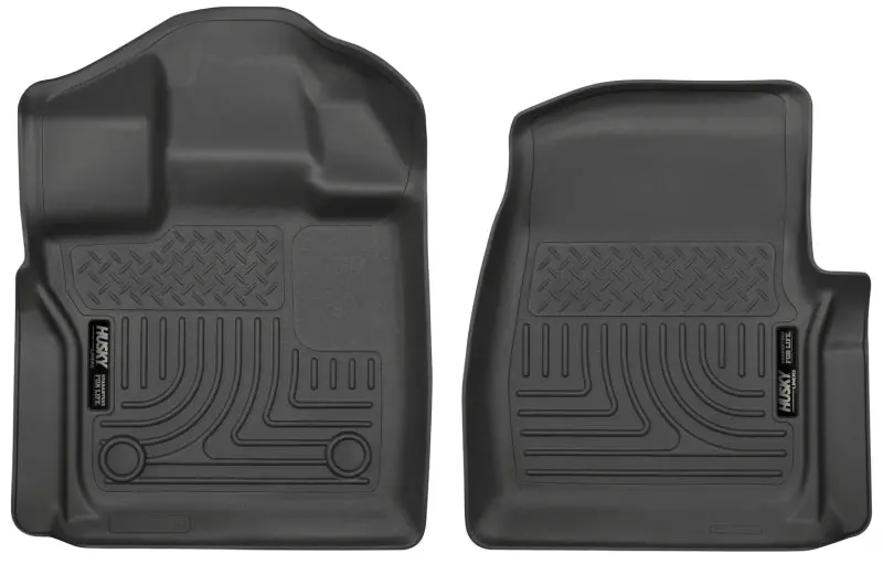 Husky Liners 2015 Ford F-150 Standard Cab Pickup Weatherbeater Front Black Floor Liners 1