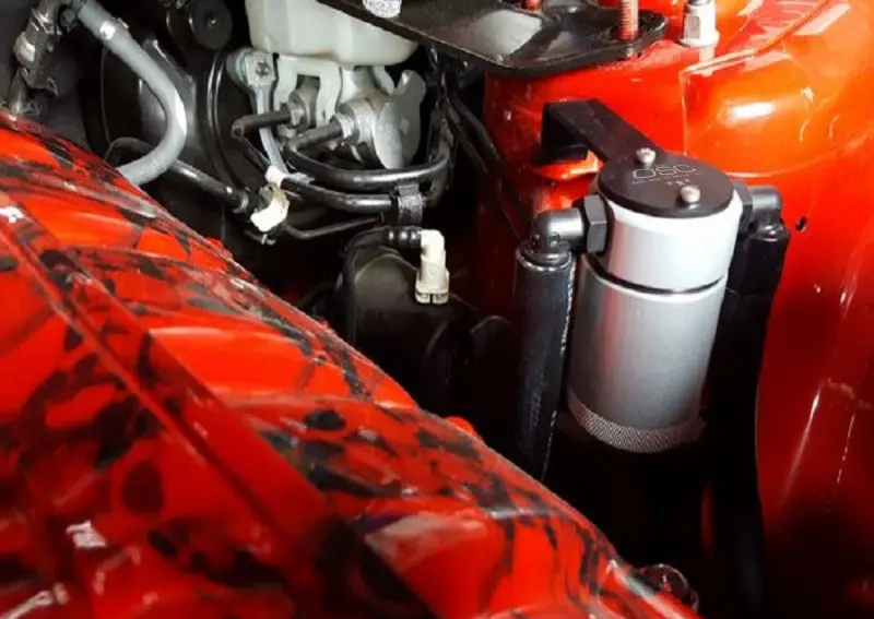 J&Amp;L 2015-2023 Ford Mustang Ecoboost Driver Side Oil Separator 3.0 - Clear Anodized 1