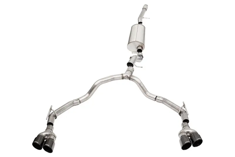 Corsa 21-22 Suburban / Yukon Xl 6.2L 4Wd Dual Rear 3In To 2.75In Sport Cat-Back Dw 4In Blk Tips 1