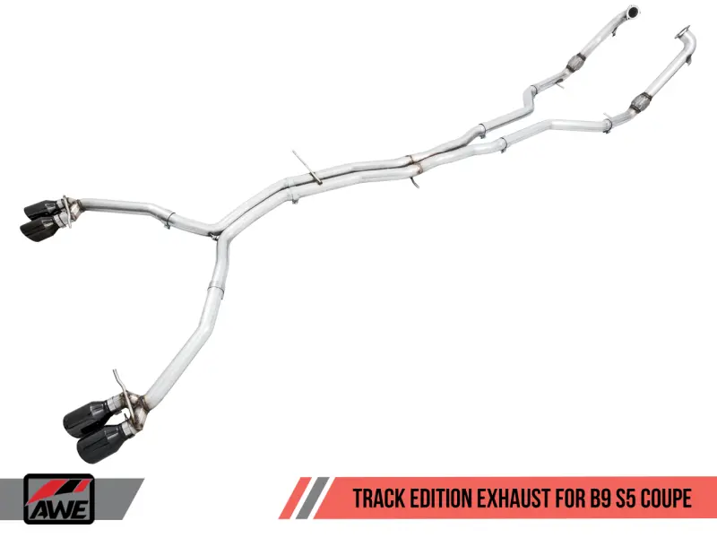 Awe Tuning Audi B9 S5 Coupe 3.0T Track Edition Exhaust - Diamond Black Tips (102Mm) 1