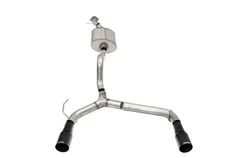 Corsa 21-22 Ford Bronco 2.7L 2-Door 2.75In Cat-Back Dual Rear Exhaust W/ 4In Straight-Cut Black Tips 1