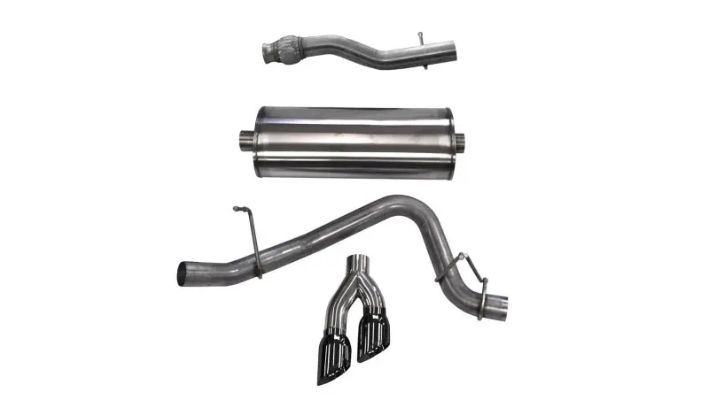 Corsa 2015-2020 Gmc Yukon Xl 1500 5.3L V8 3In Cat-Back Single Side Exit Twin 4In Black Tips 1