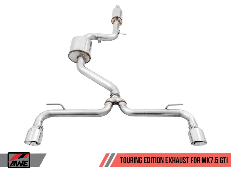 Awe Tuning Volkswagen Gti Mk7.5 2.0T Touring Edition Exhaust W/Chrome Silver Tips 102Mm 2