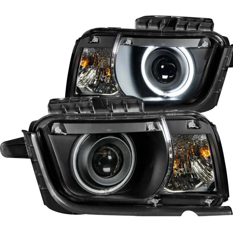 Anzo 2010-2013 Chevrolet Camaro Projector Headlights W/ Halo Black (Ccfl) 1