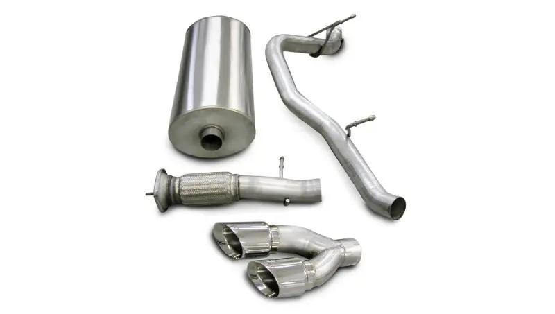 Corsa 07-10 Cadillac Escalade 6.2L V8 Polished Sport Cat-Back Exhaust 1