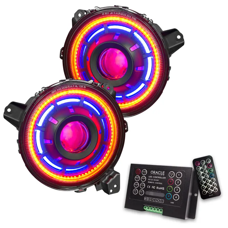 Oracle Oculus Bi-Led Projector Headlights For Jeep Jl/Gladiator Jt - Colorshift 2 1