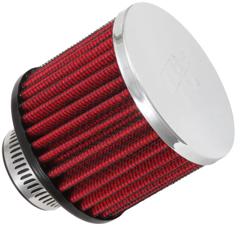 K&N 1.25In Flange Id X 3In Od X 2.5In H Rubber Base Crankcase Vent Filter 1