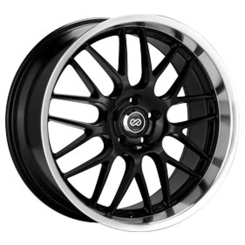 Enkei Lusso 18X7.5 42Mm Offset 5X114.3 Bolt Pattern 72.6 Bore Black W/ Machined Lip Wheel 1