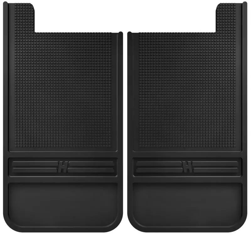 Husky Liners Universal 12In Wide Black Rubber Rear Mud Flaps W/O Weight 1