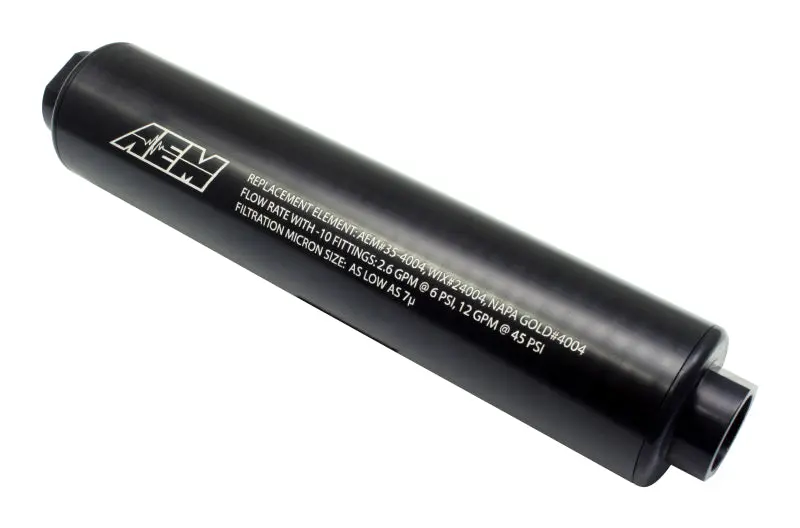 Aem Universal High Flow -10 An Inline Black Fuel Filter 1