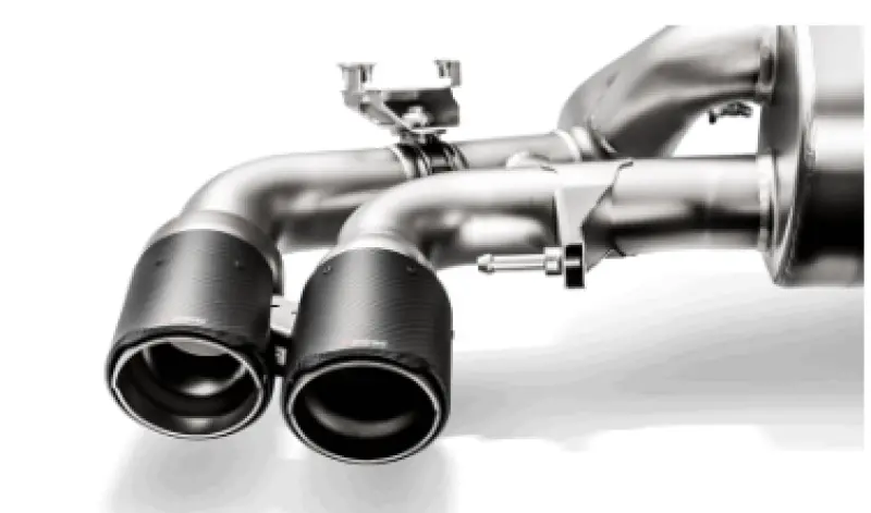 Akrapovic 18+ Bmw M5 (F90) Evolution Tail Pipe Set (Carbon) W/ Red/White Akraprovic Logo 1