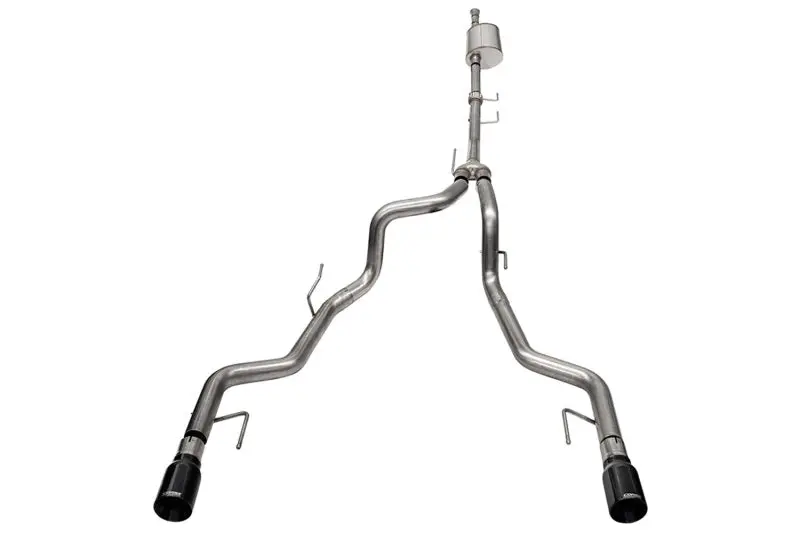 Corsa 2021+ Ford F-150 Supercrew/5.5Ft Bed 3.5L V6 Sport Cat-Back Dual Rear Exit-Black Pvd Tips 1
