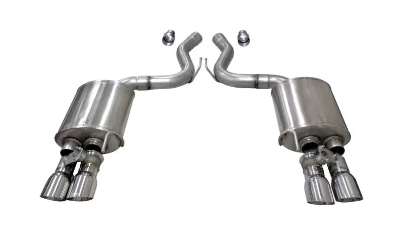 Corsa 2018+ Ford Mustang Gt Fastback 5.0L 3In Sport Axle-Back Exhaust W/ 4In Polished Tips 1