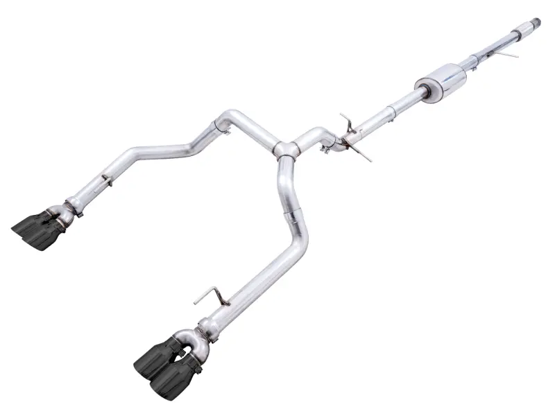 Awe Tuning 4Th Gen 2019-2026 Gm 1500 5.3L 0Fg Catback Split Rear Exit (W/ Bumper Cutouts) - Quad Diamond Tips 1