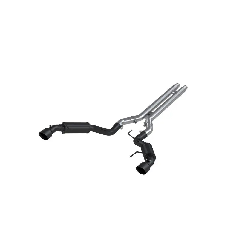 Mbrp 15-17 Ford Mustang Gt 5.0 3In Cat Back Dual Split Rear Race Version 4.5In Tips - Black Coated 1