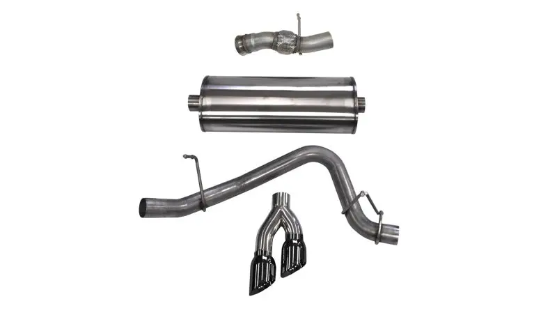 Corsa 15-16 Gmc Yukon Denali 6.2L V8 Single Side Exit Cat-Back Exhaust W/ Polished Black Tips 1