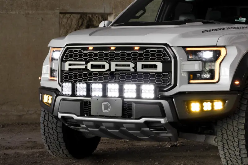 Diode Dynamics 17-20 Ford Raptor Ss5 Grille Crosslink Lightbar Kit - Pro White Combo 2