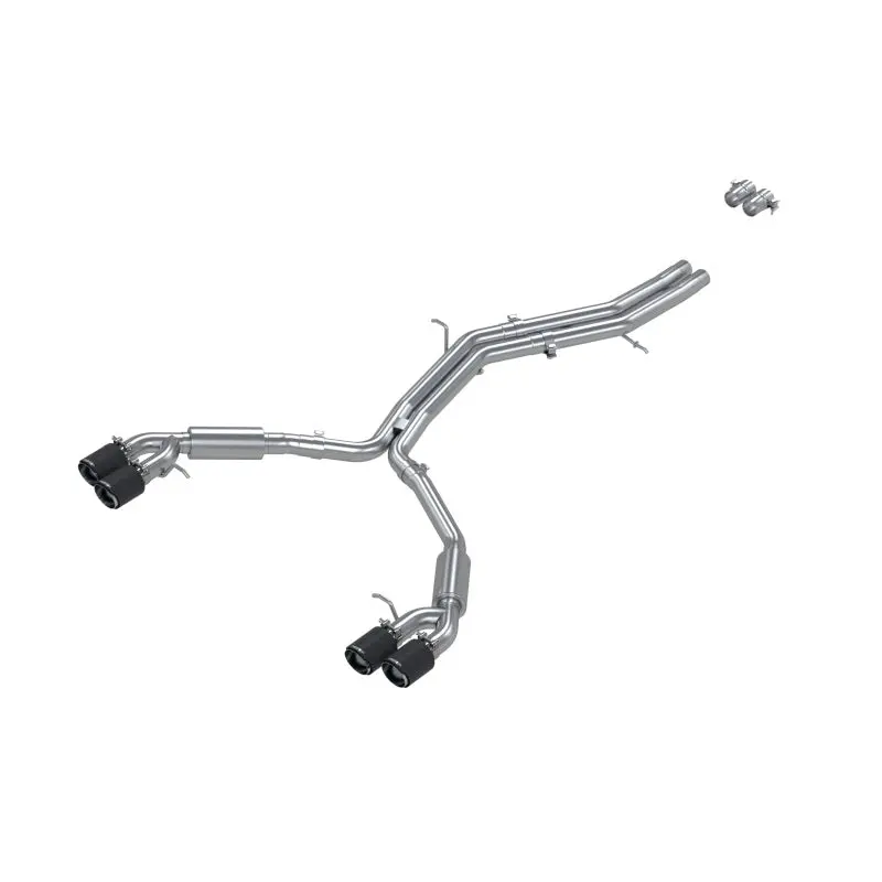 Mbrp 18-21 Audi S5 Coupe/S4 Sedan T304 Ss 2.5In Cat-Back Quad Rear Exit Exhaust - Carbon Fiber Tips 1